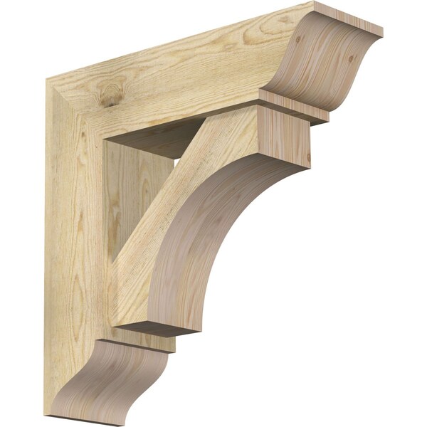 Ekena Millwork Westlake Traditional Rough Sawn Bracket w/ Offset Brace, Douglas Fir, 8"W x 26"D x 26"H BKT0806X26X26WTL01RDF - main